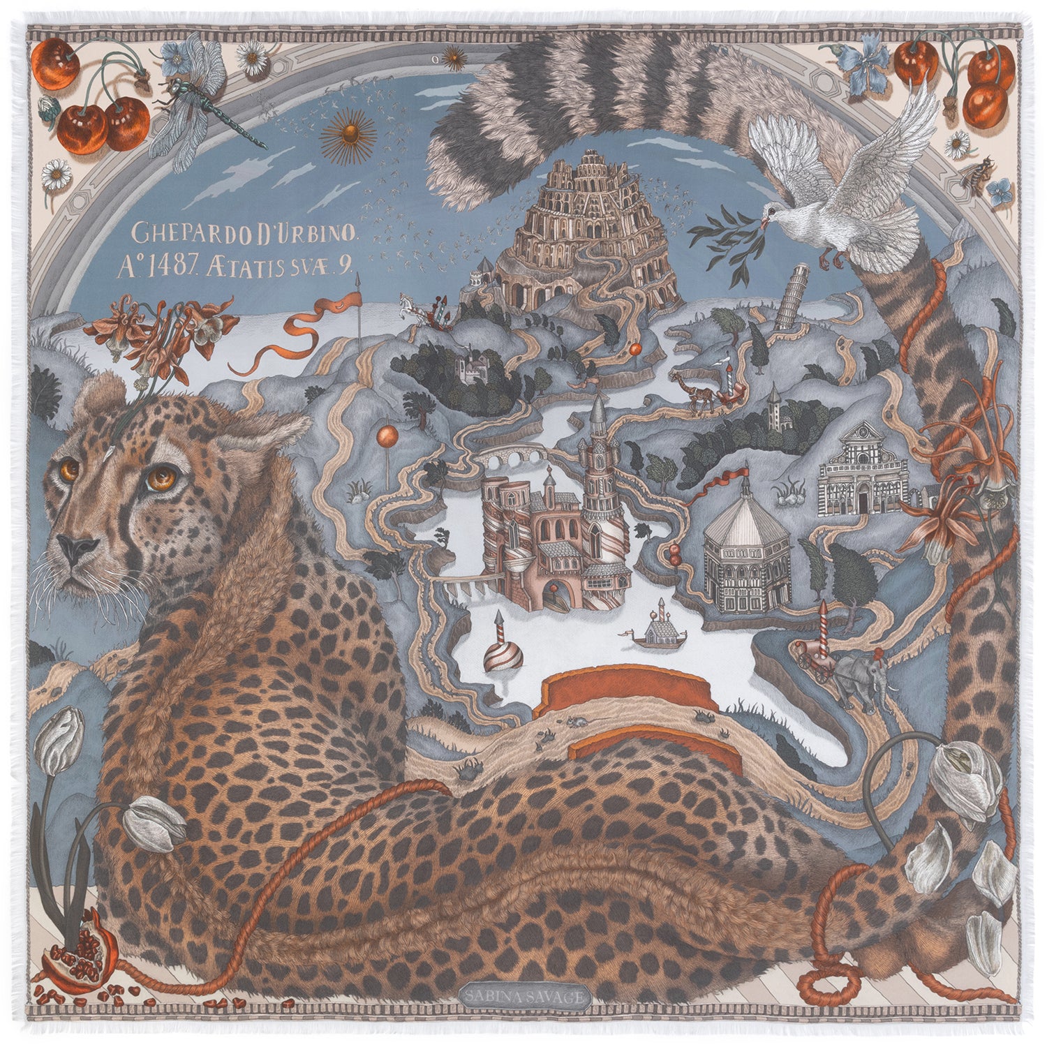 The Medici Cheetah 135x135 Silk