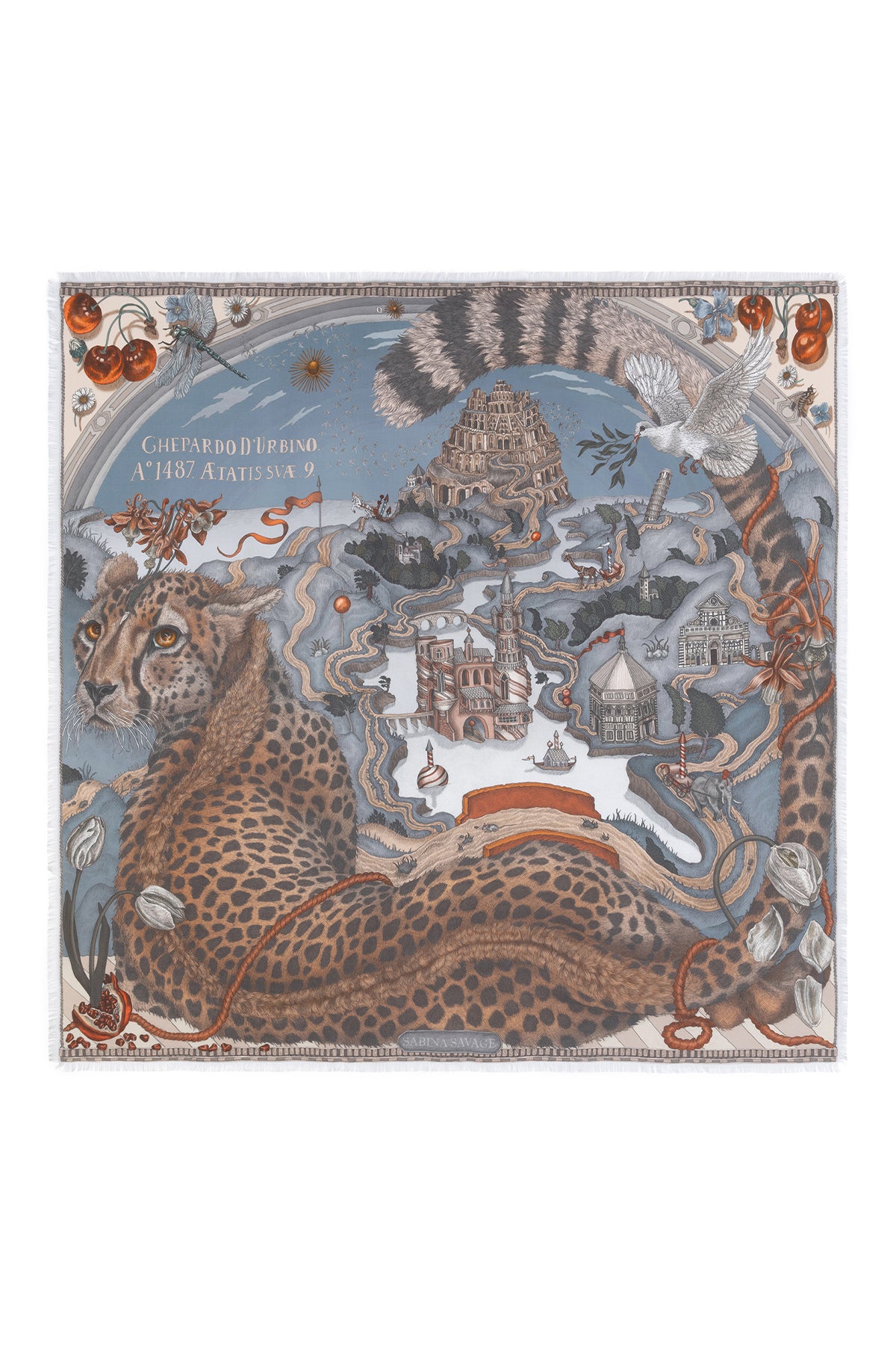 The Medici Cheetah 135x135 Silk