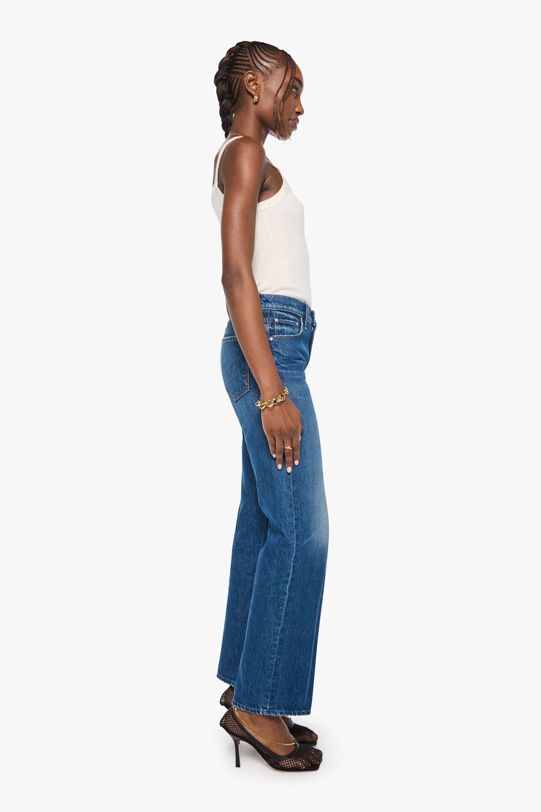 mother トップス MOTHER The Spinner Zip Sneak Jeans in Paint The