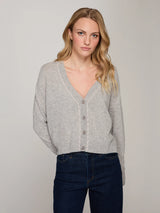 V Neck Cardigan W/ Tubular Lacing