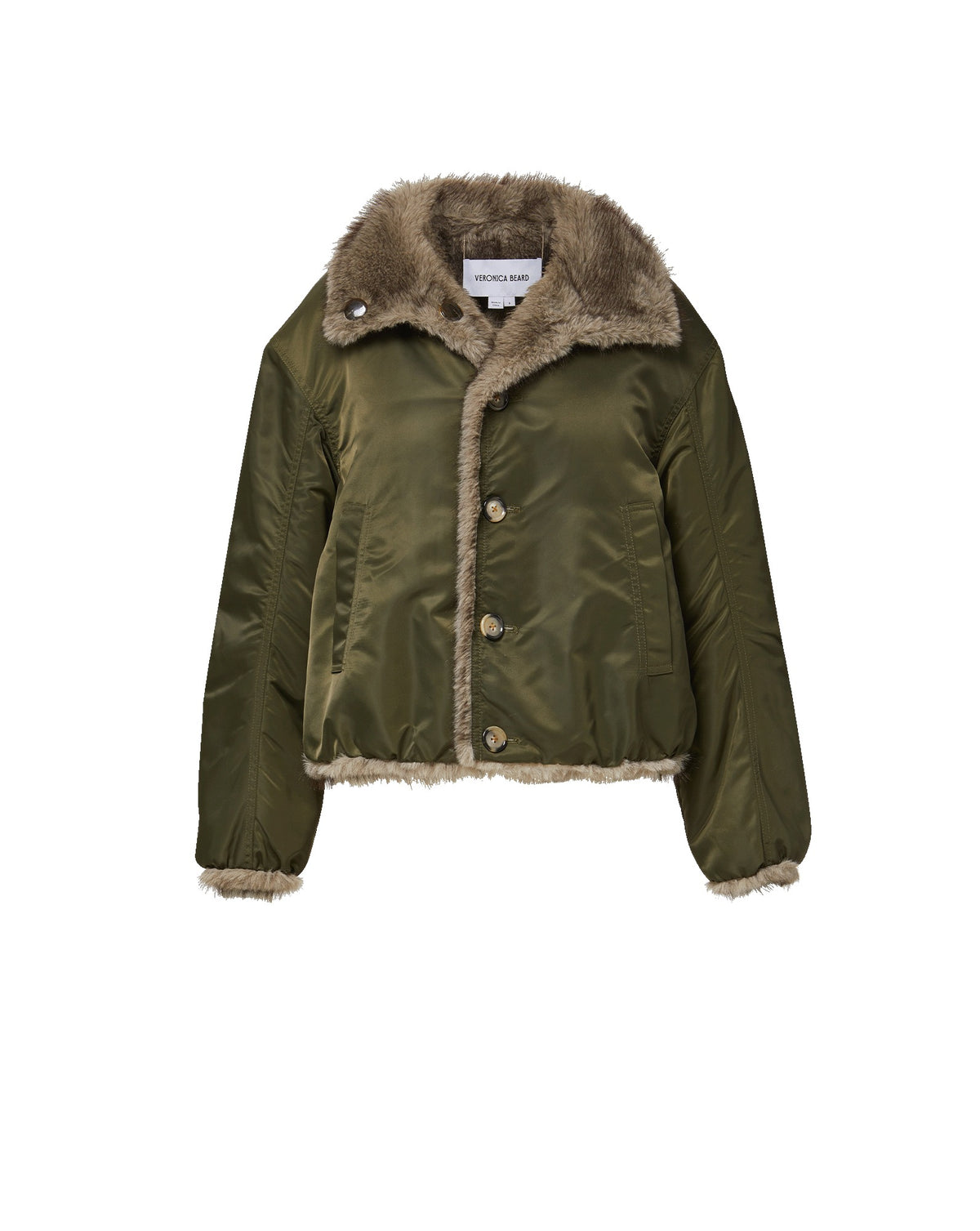 Veronica Beard Varell Reversible Jacket in Loden flat lay