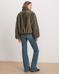 Veronica Beard Varell Reversible Jacket worn reversed back view
