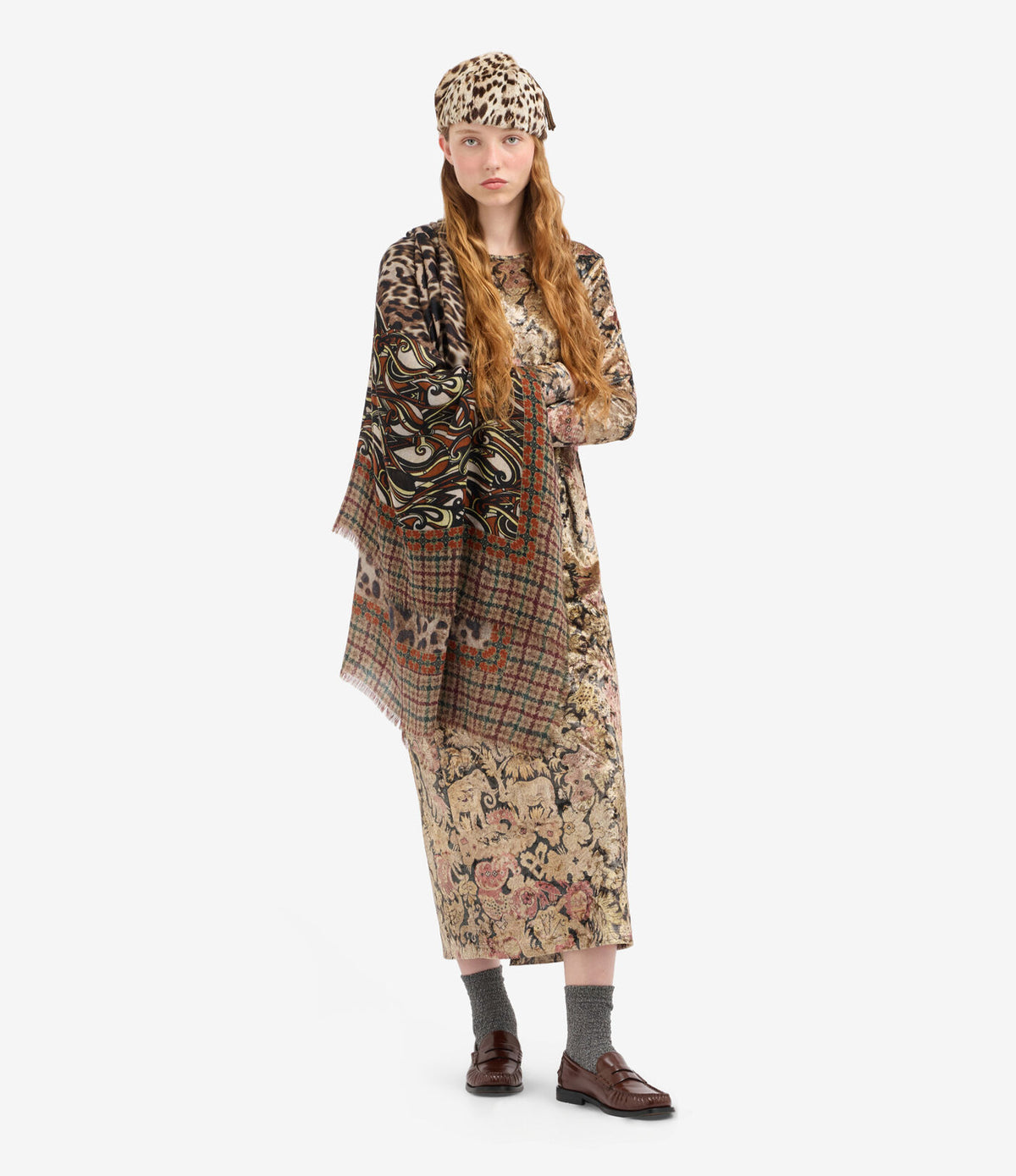 Velvet Printed Dress