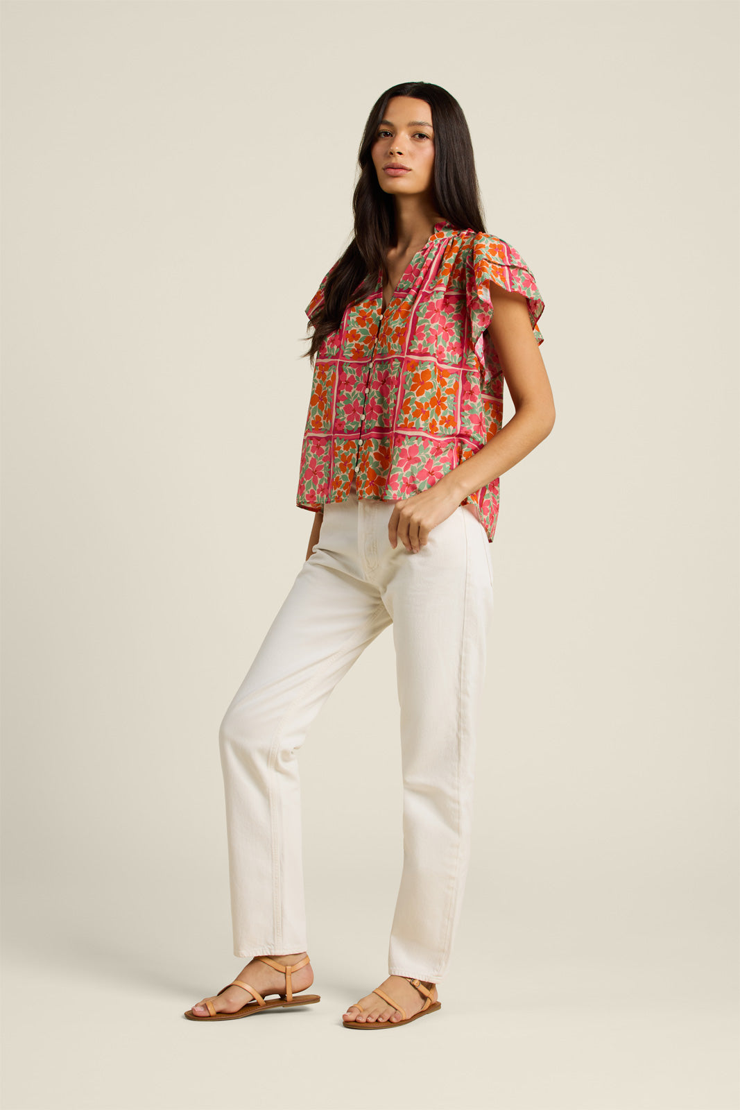 Violette Blouse Botanic Tile