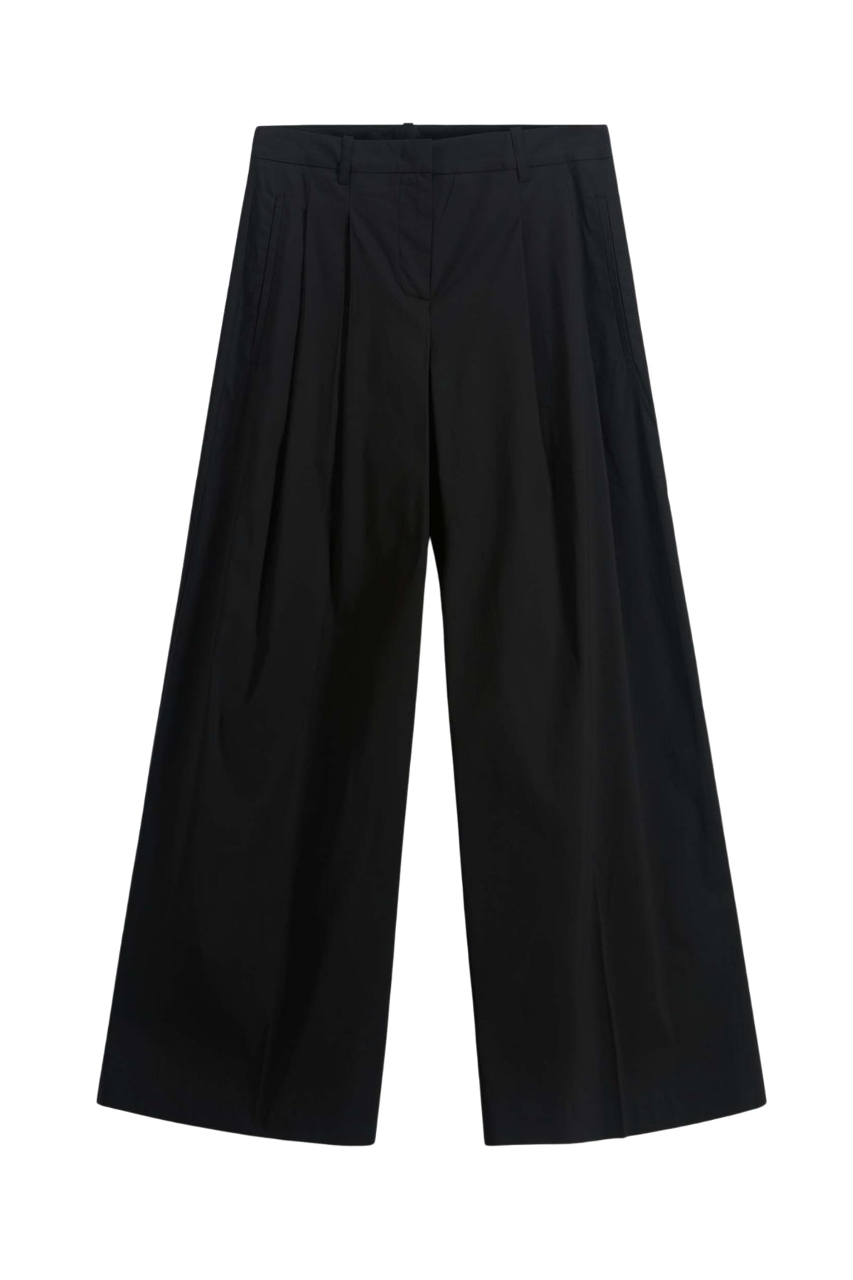 Wide Leg Popeline Pants