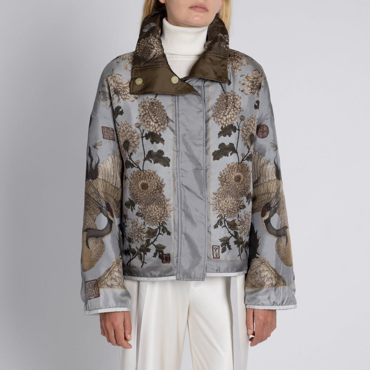 Wind Dancer, Heaven Caller Reversible Quilted Jacket - vendor photo - silk side front