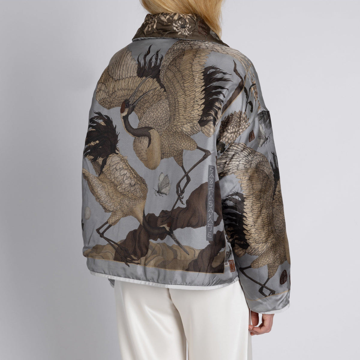 Wind Dancer, Heaven Caller Reversible Quilted Jacket - vendor photo - silk side back