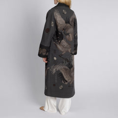 Wind Dancer, Heaven Caller Wool Wrap Coat - vendor photo - back open