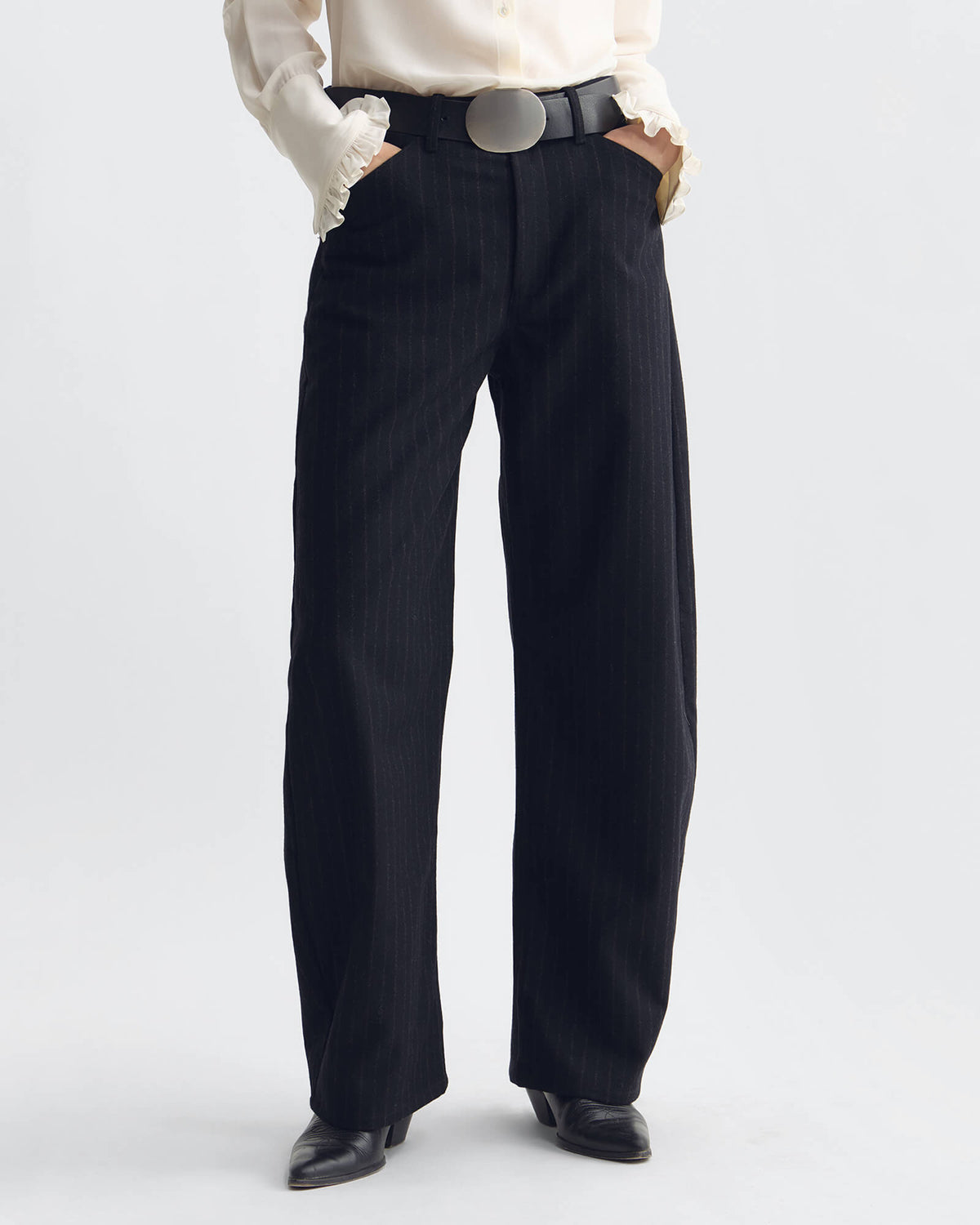 Tribeca Pant Black Pinstripes