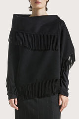 Wool Fringe Cape