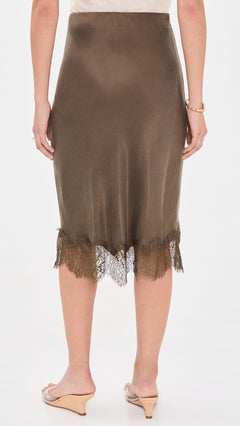 Yvette Skirt Olive Brown back
