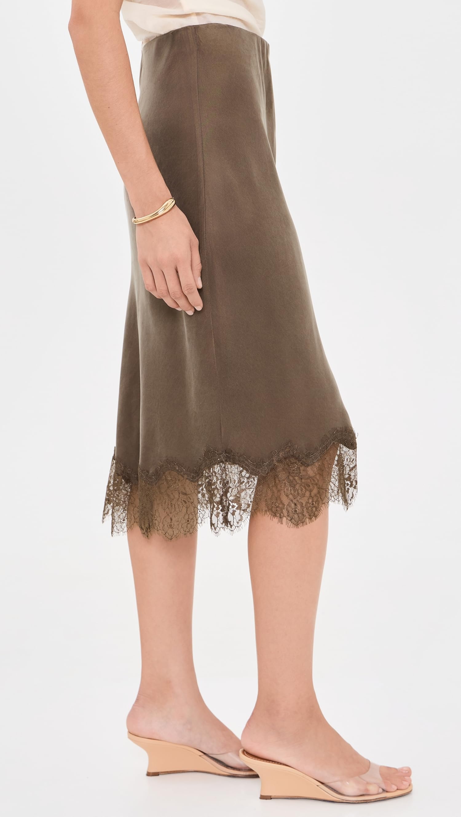Yvette Skirt Olive Brown side