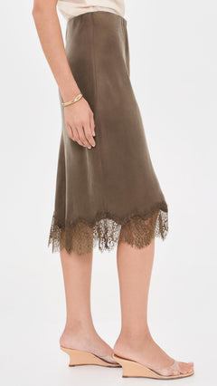Yvette Skirt Olive Brown side