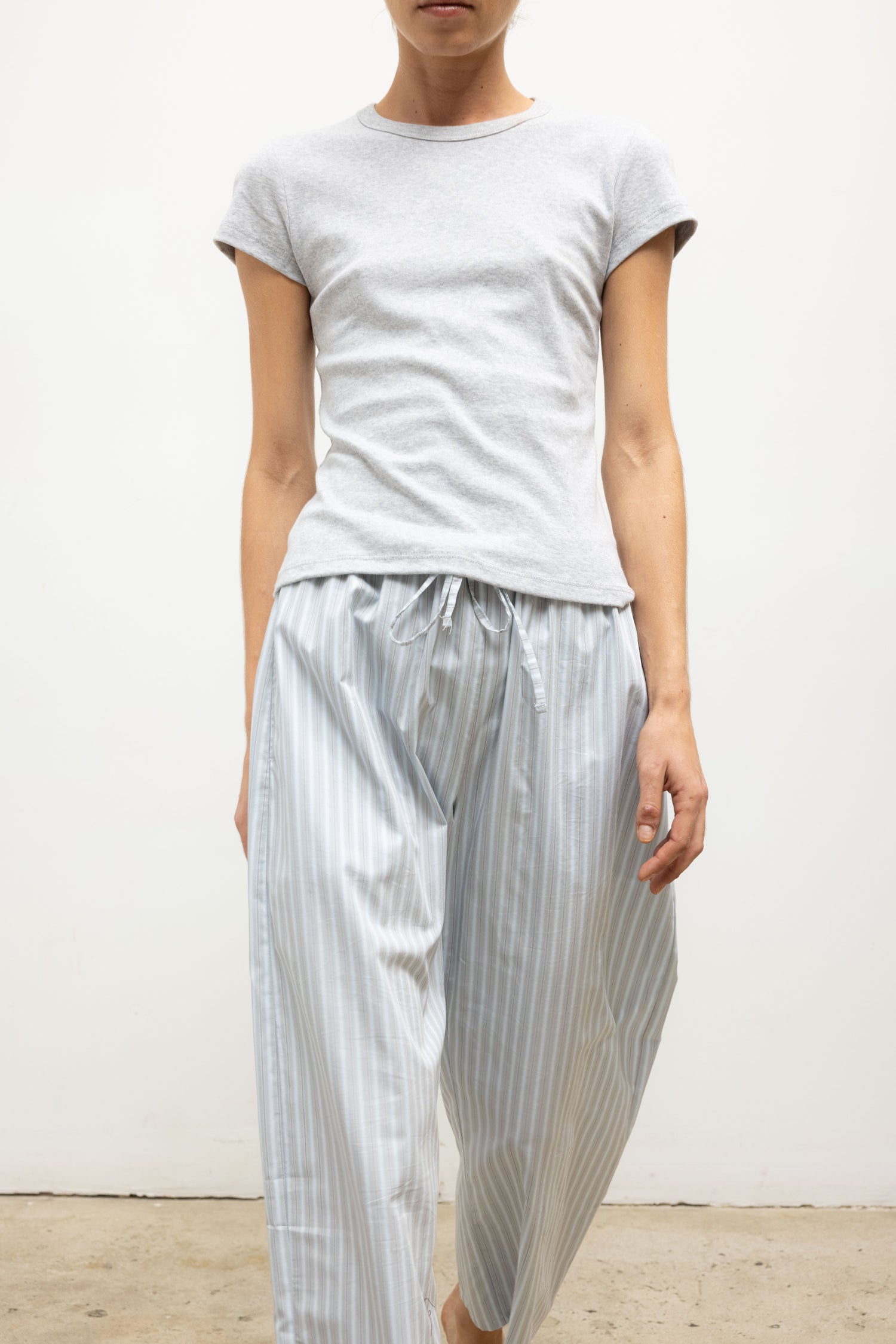 YOSHI STRIPE CROP DRAWSTRING PANT