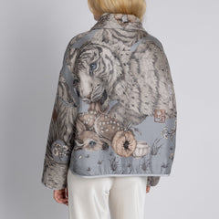Zouyu, Cry The Deer Reversible Quilted Jacket - vendor photo - silk side back